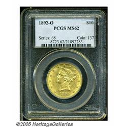 1892-O $10 MS62 PCGS. This low mintage Liberty Te