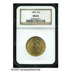 1900 $10 MS64 NGC. A lovely, well balanced, visua