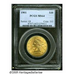 1901 $10 MS64 PCGS. This is a lovely example that