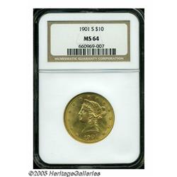1901-S $10 MS64 NGC. The '01-S is readily availab