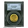 Image 3 : 1907 $10 No Motto MS64 PCGS. Lemon and olive-gold