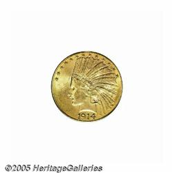 1914-D $10 MS64 PCGS. Fully lustrous and essentia