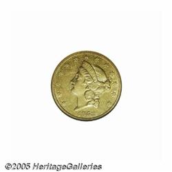 1852-O $20 AU55 NGC. One of the more common New O