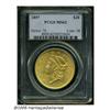 Image 3 : 1857 $20 MS62 PCGS. The 1857 is a very scarce dat