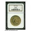 Image 1 : 1857-S $20 AU55 NGC. This lightly circulated '57-