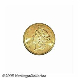 1857-S $20 MS65 PCGS. 20A. Spiked Shield. Ex: S. 