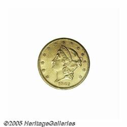 1862-S $20 AU58 NGC. While minted in substantial 