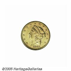 1864-S $20 AU55 NGC. The strike is a bit soft, wh