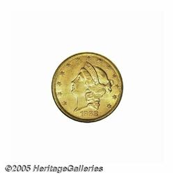 1868-S $20 AU55 NGC. This is a bright, mostly lus