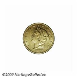 1872-CC $20 AU55 PCGS. The 1872-CC is a scarce an