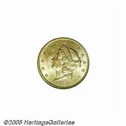 1873 $20 Open 3 MS62 NGC. Bright and satiny with 