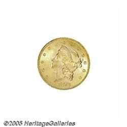 1873 $20 Open 3 MS62 PCGS. Attractive for the bri