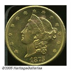 1875-CC $20 MS60 Cleaned, Environmental Damage Un