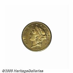 1876-CC $20 AU58 PCGS. The '76-CC is among the mo