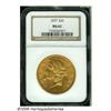 Image 1 : 1877 $20 MS62 NGC. Unusually vivid red-orange and