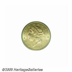 1882-CC $20 Unc Details, Improperly Cleaned, NCS.