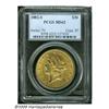 Image 3 : 1882-S $20 MS62 PCGS. Lustrous with a very good s