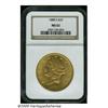 Image 1 : 1888-S $20 MS62 NGC. Potent cartwheel luster and 