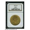 Image 1 : 1889 $20 MS61 NGC. Creamy luster and unblemished 