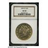Image 1 : 1890-CC $20 AU58 NGC. This lustrous and sharply s