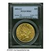 Image 3 : 1893-CC $20 MS62 PCGS. Frosty luster throughout a