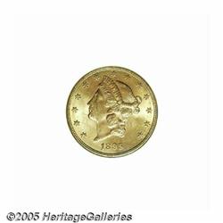 1895 $20 MS64 NGC. Satiny and well frosted, with 