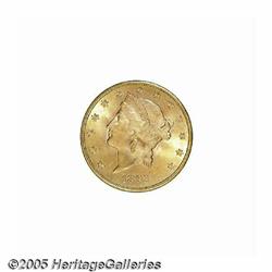 1895-S $20 MS64 PCGS. Brilliant, satiny, and shar