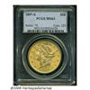 Image 1 : 1897-S $20 MS63 PCGS. A lustrous example with app