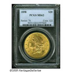 1898 $20 MS62 PCGS. With a business strike mintag