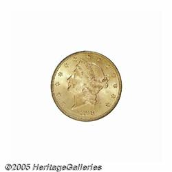 1898-S $20 MS64 PCGS. Brilliant, lustrous, and sh