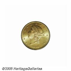 1898-S $20 MS64 PCGS. Fully brilliant and sharply