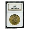 Image 1 : 1900 $20 MS64 NGC. This Near Gem displays peach-g