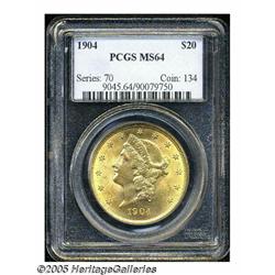 1904 $20 MS64 PCGS. This readily available double