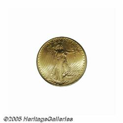 1908-D $20 Motto MS65 PCGS. Bright and lustrous, 