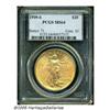 Image 1 : 1909-S $20 MS64 PCGS. Nice dark-golden color, goo