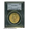 Image 1 : 1910-S $20 MS64 PCGS. A better-than-average strik