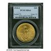 Image 1 : 1910-S $20 MS64 PCGS. A nice near-Gem example wit