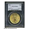 Image 3 : 1911 $20 MS64 PCGS. A lovely matte-like specimen,