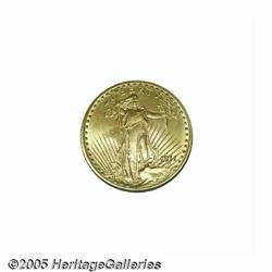 1911 $20 MS67 NGC. An outrageously fine, satin-li