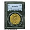 Image 3 : 1913 $20 MS64 PCGS. The obverse is satiny and the