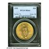 Image 1 : 1922 $20 MS64 PCGS. Well struck, the surfaces dis