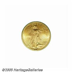 1922 $20 MS65 PCGS. Satiny with rich golden color