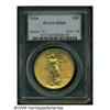 Image 1 : 1924 $20 MS65 PCGS. Lustrous surfaces display apr