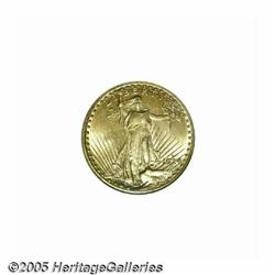 1924-S $20 MS62 NGC. A frosty yellow-gold specime