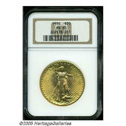 1926 $20 MS65 NGC. Well struck and richly lustrou