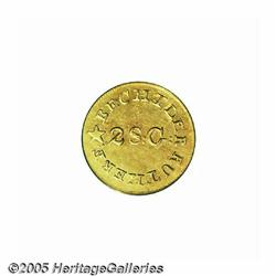 (1837-42) G$1 C.Bechtler Dollar, N Reversed MS61 