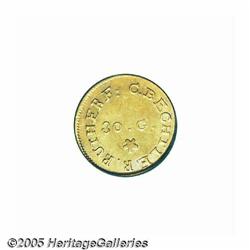 (1831-34) G$1 C.Bechtler Dollar, 30G. AU55 PCGS. 