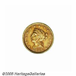 1860 $2 1/2 Clark, Gruber & Co. Quarter Eagle AU5