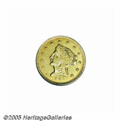 1861 $2 1/2 Clark, Gruber & Co. Quarter Eagle AU 