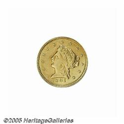 1861 $2 1/2 Clark, Gruber & Co. Quarter Eagle, Ri